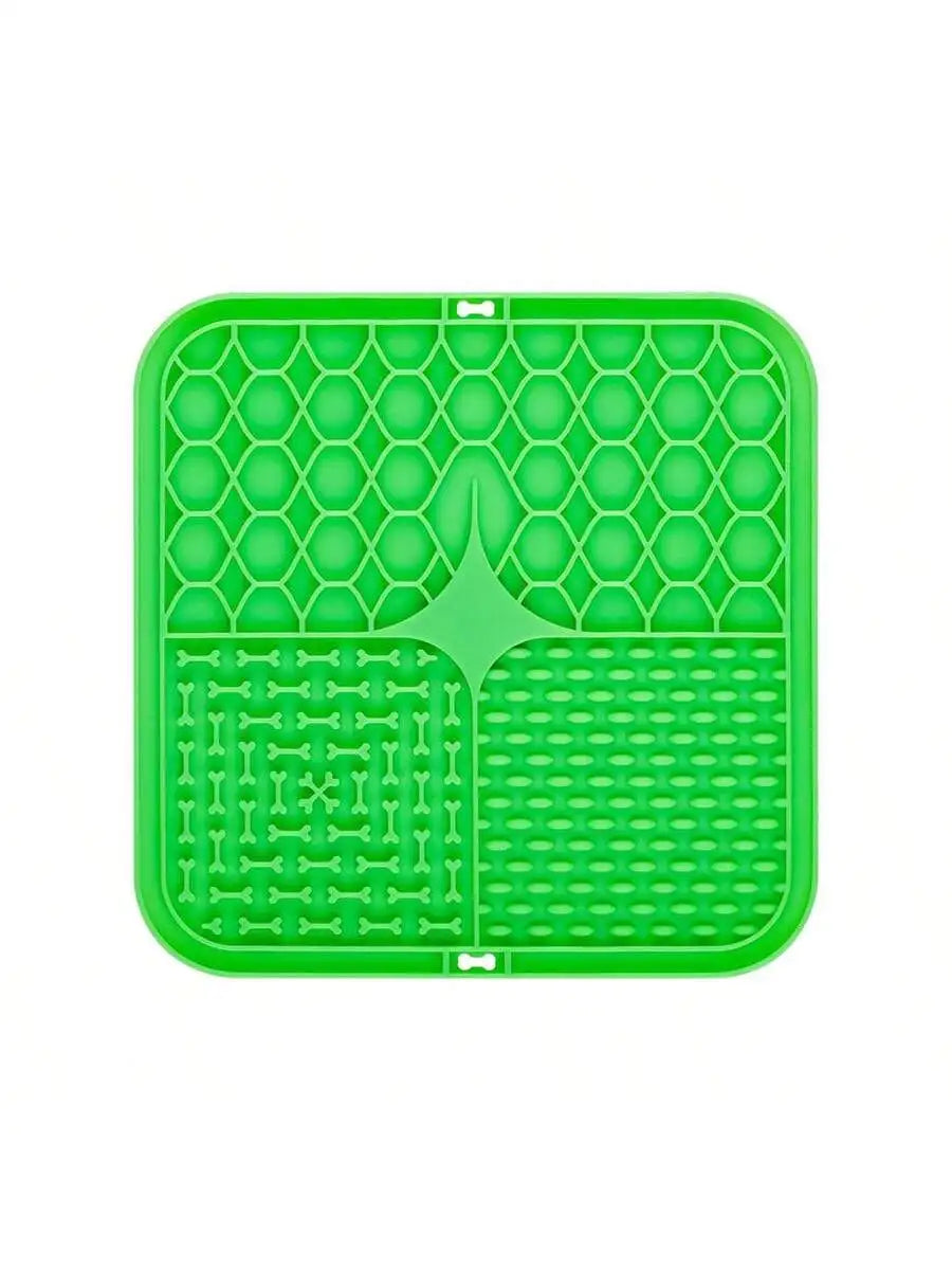 Pet Licking Plate Slow Feeding Tray Licking Mat Silicone Pet Slow Feeding Bowl Suction Cup Dog Licking Mat Slow Feeding Anti-Choking Mat