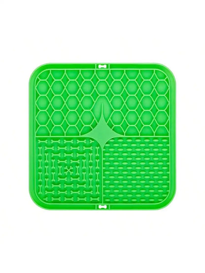 Pet Licking Plate Slow Feeding Tray Licking Mat Silicone Pet Slow Feeding Bowl Suction Cup Dog Licking Mat Slow Feeding Anti-Choking Mat