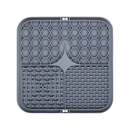 Pet Licking Plate Slow Feeding Tray Licking Mat Silicone Pet Slow Feeding Bowl Suction Cup Dog Licking Mat Slow Feeding Anti-Choking Mat