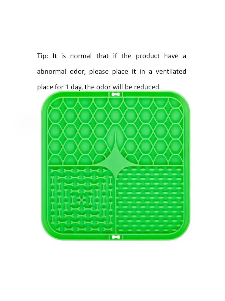 Pet Licking Plate Slow Feeding Tray Licking Mat Silicone Pet Slow Feeding Bowl Suction Cup Dog Licking Mat Slow Feeding Anti-Choking Mat