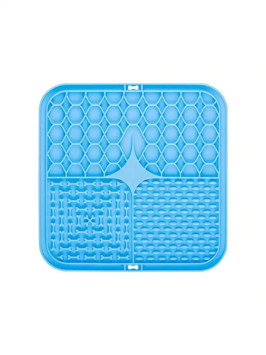 Pet Licking Plate Slow Feeding Tray Licking Mat Silicone Pet Slow Feeding Bowl Suction Cup Dog Licking Mat Slow Feeding Anti-Choking Mat