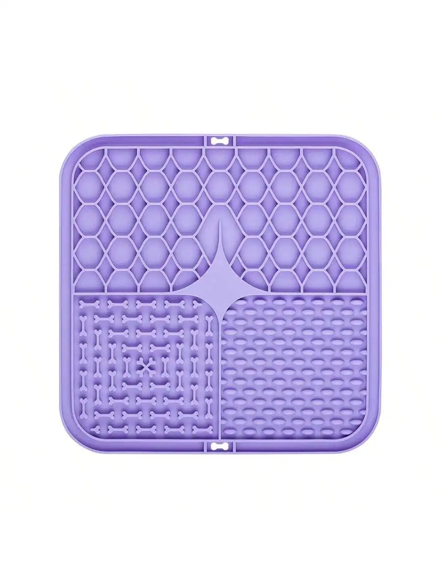 Pet Licking Plate Slow Feeding Tray Licking Mat Silicone Pet Slow Feeding Bowl Suction Cup Dog Licking Mat Slow Feeding Anti-Choking Mat