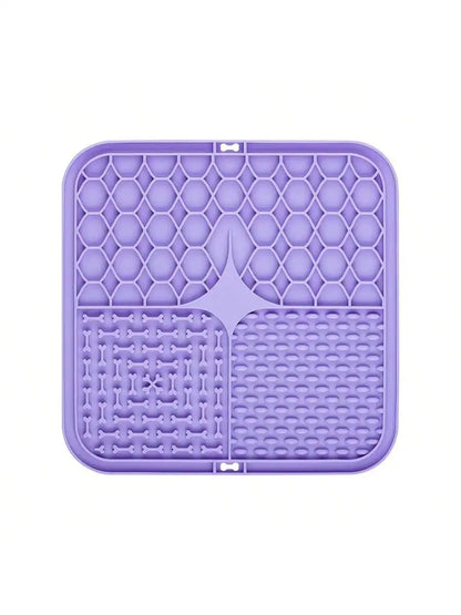 Pet Licking Plate Slow Feeding Tray Licking Mat Silicone Pet Slow Feeding Bowl Suction Cup Dog Licking Mat Slow Feeding Anti-Choking Mat