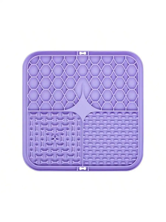 Pet Licking Plate Slow Feeding Tray Licking Mat Silicone Pet Slow Feeding Bowl Suction Cup Dog Licking Mat Slow Feeding Anti-Choking Mat