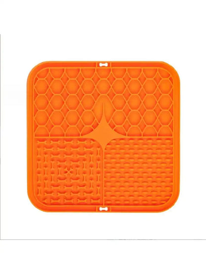 Pet Licking Plate Slow Feeding Tray Licking Mat Silicone Pet Slow Feeding Bowl Suction Cup Dog Licking Mat Slow Feeding Anti-Choking Mat